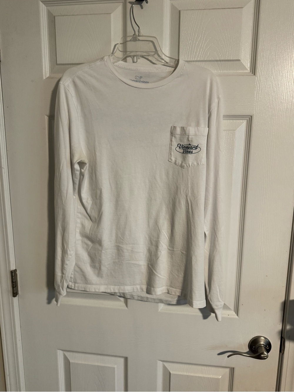 Vineyard Vines White Long-Sleeve Pocket Tee